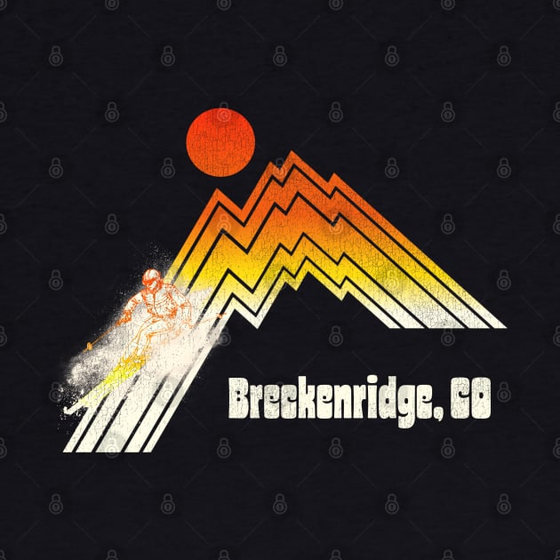 Breckenridge Colorado 70s/80s Retro Souvenir Style Skiing by darklordpug